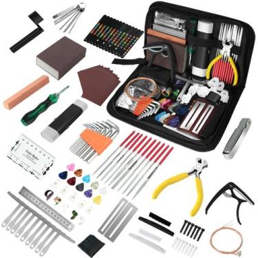 Imagem de Kit de Ferramentas para Guitarra TIMDAM - 106 Peças com Capo, Cordas, 