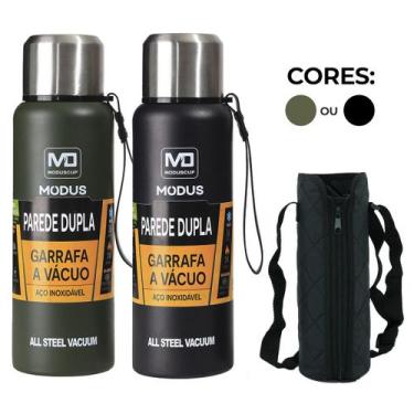 Imagem de Garrafa Térmica Café Suco Água Aço Inox 1L ou 1,5L C/ Bolsa de Transpo