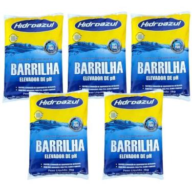 Imagem de Kit 5 Barrilha Elevador De Ph Para Piscina Hidroazul 2 Kg - Geral