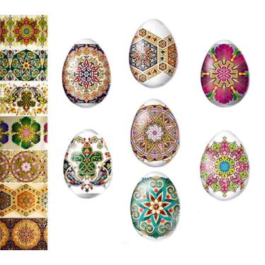 Imagem de Diximus Thermo Heat Shrink Sleeve Decoration Easter Egg Wraps Pysanka Pysanky Patterns