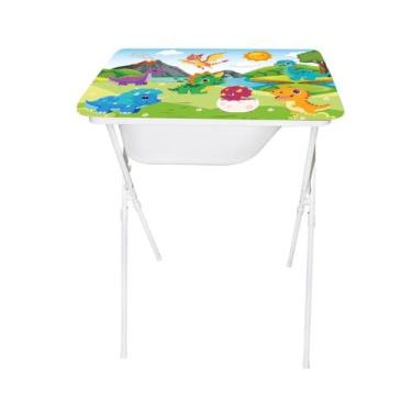 Imagem de Banheira Infantil com Trocador e Suporte Dobrável 20 Litros Esclusiva 