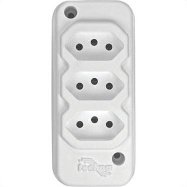 Imagem de Tomada Barra Techna Tripla 2P+T 10A Branco