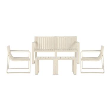 Imagem de Conjunto Para Jardim com um Sofá, Duas Poltronas e Duas Mesas de Centro Verte Eco Bambu
