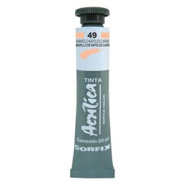 Imagem de Tinta Acrílica 20ml 049 Amarelo Nápoles Carne Corfix, 049 AMARELO NáPO