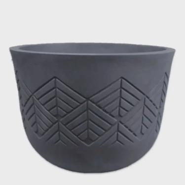 Imagem de Vaso Tribo Redondo 52 Japi Preto Ardosia