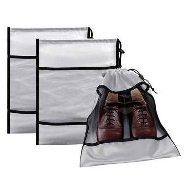 Imagem de Conjuntos De Sacos Para Calçados Com Visor E Fechamento Elástico 3 Peças