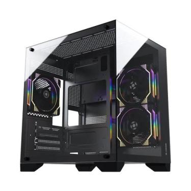 Imagem de Gabinete Gamer Fortrek Clarity Preto Lateral Vidro