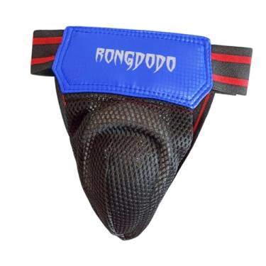 Imagem de Dynwave Protetor da virilha para equipamentos de arte de boxe Equipamentos práticos Proteção de sparring jockstrap para luta de Muay Thai, Blue L