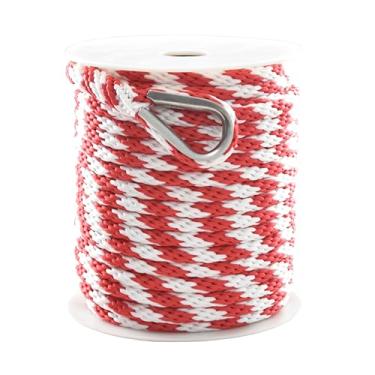 Imagem de Linhas de doca de barco TetherTite de 1,5 cm (5/20.3 cm) 20/25/30 pés, linhas de doca de barco de nylon trançado duplo com laço, corda marinha de linha de amarração (3/20.3 cm x 100')