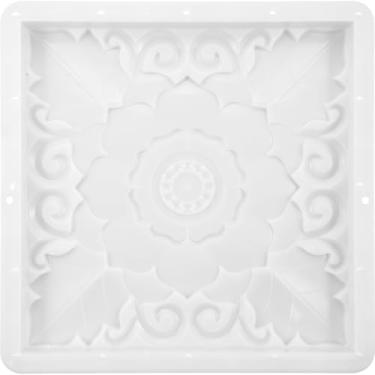 Imagem de Balacoo Moldes de pavimentação de concreto: moldes de plástico conjunto de concreto para passarelas faça você mesmo, carimbos de cimento quadrados reutilizáveis para caminhos de jardim, passarelas