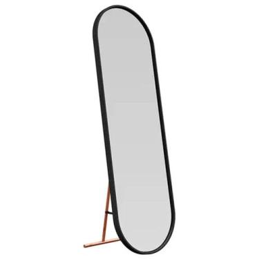 Imagem de Toucador Alamanda Espelho Oval JB Bechara Cor Preto - Estrela Móveis