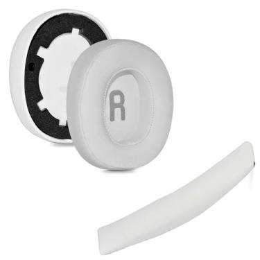 Imagem de Almofadas de Substituição + Espuma para alça de cabeça para j b l Tune 700(700BT)/710(710BT)/720(720BT)/750(750BT,750BTNC)/760(760NC)/770(770NC), Com Espuma de Isolamento Mais Suave (Branco)