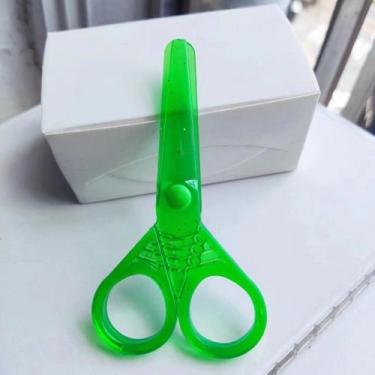 Imagem de Tesoura De Plástico Artesanal Para Crianças , Corte De Papel , Seguran