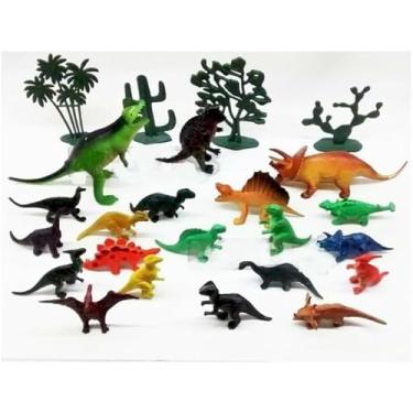 Imagem de Kit Com 12 Mini Dinossauros | Brinquedos Dino Para Crianças | Cenário Pré-Histórico Brinquedo Educativo