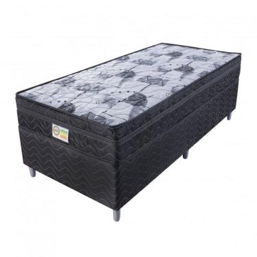 Imagem de Cama Box Solteiro Imperial Black 1,08x1,98x53cm Tecido Poliéster Preto, Tecido Poliéster Grafite