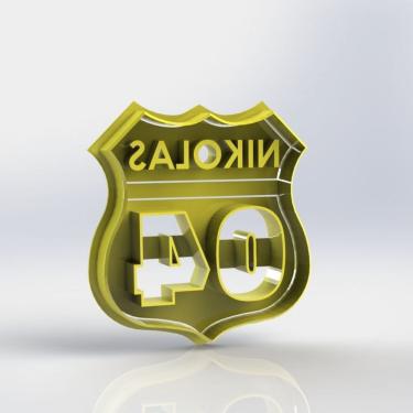 Imagem de Cortador Carros Rota 66 Personalizado Tamanho 6Cm