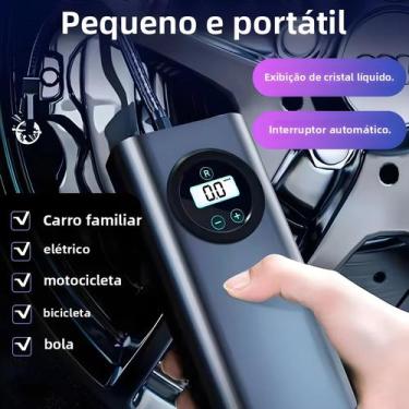 Imagem de Compressor De Ar Portátil Para Carro, Com Medidor Digital, Lanterna, C