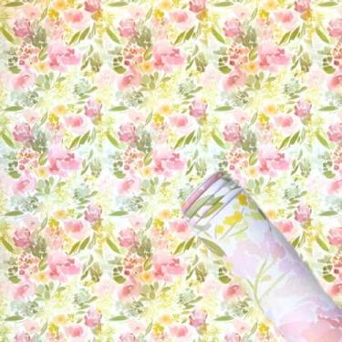 Imagem de Papel de Parede Decoração Floral Adesivo Autocolante 10 metros = 2 Rolos de 5m X 45cm Sala Quarto Banheiro