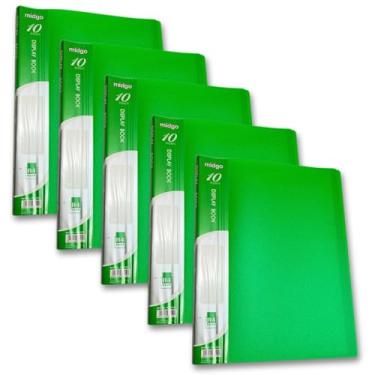 Imagem de Pastas Catalogo Display Book A4 10 Divisórias Desenhos Liso (VERDE)