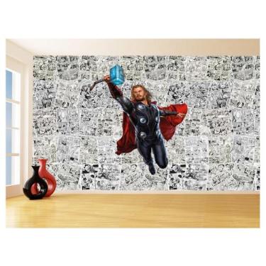 Imagem de Papel De Parede 3D Heróis Página Quadrinhos Hq 3,5M Nhma131 - Você Dec