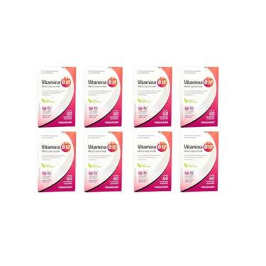 Imagem de Kit 8 Suplemento Vitamina B12 Mastigáveis 60Cps - Maxinutri