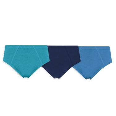 Imagem de Kit 3 Cuecas Slip Selene 11950-001 Infantil Algodão, P, 998, Verde pet