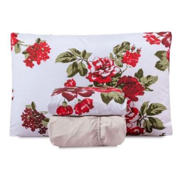 Imagem de Jogo De Lençol Solteiro Classic Estampado 160 Fios 3 Peças - Eva - Cas