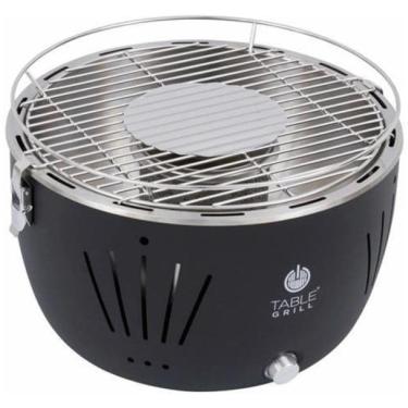 Imagem de Table Grill Churrasqueira De Mesa Carvão Usb Pilha - Preto