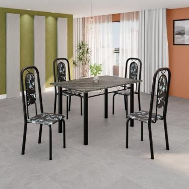 Imagem de Conjunto Sala de Jantar com 4 Cadeiras Lara - Soma Móveis
