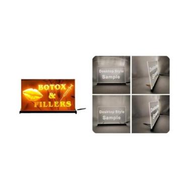 Imagem de Letreiro De Néon LED Vintage Com Lábios, Seringa, Preenchimentos De Bo