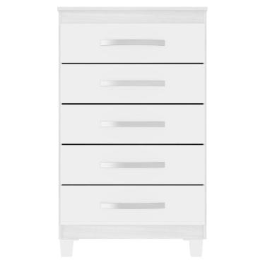 Imagem de Comoda 5 Gavetas 57 cm Moden 2259 Branco Flex INCP