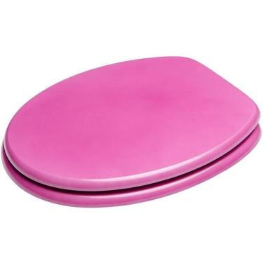 Imagem de Assento Sanitario Tampa Vaso Almofadado Super Macio Universal Todos Os Modelos De Privada Banheiro Lavabo Rosa