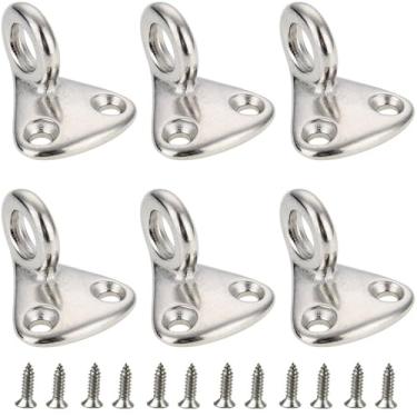 Imagem de MeitrciL Gancho de para-choque de olho de barco, gancho de para-lama de aço inoxidável 316 resistente mola encaixe gancho corda gancho naval casaco chapéu acessórios de hardware com parafusos (4)