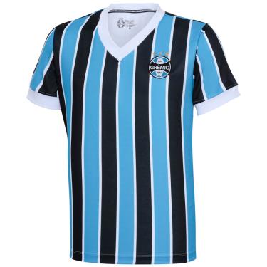 Imagem de Camiseta Grêmio Tricolor Masculina, Azul/Preto, P