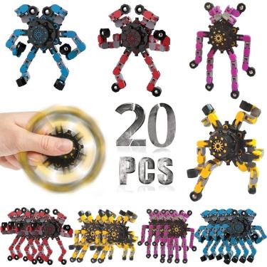 Imagem de Robô deformável Fidget Spinners Toys DUBANJOWE 20 unidades para crianças