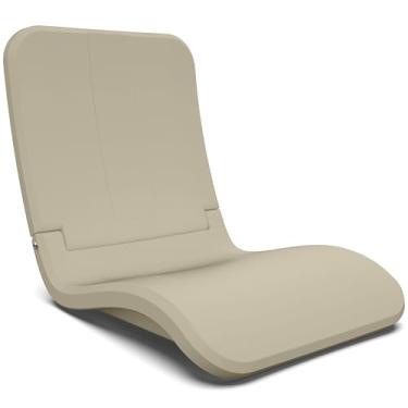 Imagem de Coast – Cadeira de piscina portátil moderna – Cadeira dobrável para adultos, para piscina, praia, tailgating e estádio – Plástico durável com suporte para as costas – Areia