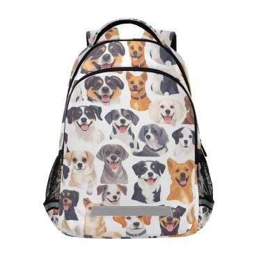 Imagem de Mochila LFICRTAN Cute Dogs com estampa de desenho animado para crianças de 6 a 12 anos