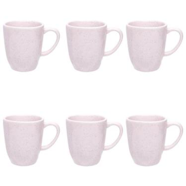 Imagem de Conjunto Jogo 6 Canecas Xícaras Porcelana Oxford Ryo Pink Sand 260 ml