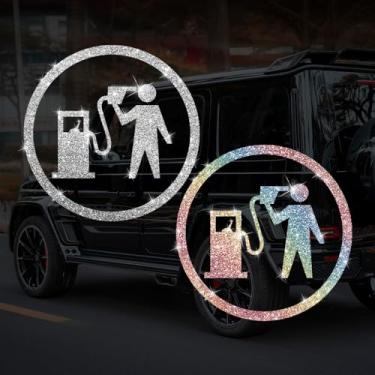 Imagem de Adesivo autocolante de PVC brilhante com tampa de tanque de combustível cintilante para carros, laptops, caminhões, motocicletas, parede, janela, bagagem, capa de arranhão, porta, multisuperfície