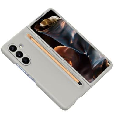 Imagem de LTLMYDAM Capa antiqueda para Samsung Galaxy Z Fold 7, capa protetora de tela frontal com tudo incluso com suporte de caneta Slim para homens e mulheres, cinza, dobra 7