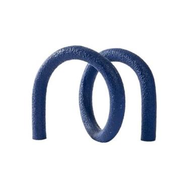 Imagem de Armário de vinhos com ornamentos em formato especial, arte criativa, estante geométrica, decoração para sala de estar e casa Arte Decorativa(Blue)