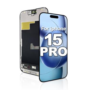 Imagem de Para iPhone 15 Pro Screen Replacement 15.5 cm, Atacado 3D Touch LCD Screen Display Digitalizador Quadro Montagem com Adesivo Impermeável, SEM Ferramentas de Reparo