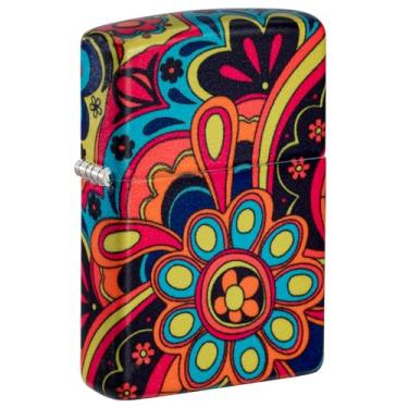 Imagem de Zippo Isqueiro de bolso fosco Flower Power Design 540