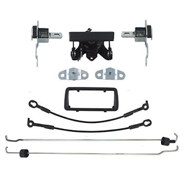 Imagem de Conjunto de pares de alças e molduras de porta traseira com haste de cabo de trava, kit de dobradiças laterais de substituição para caminhonete Chevrolet S10 GMC Sonoma