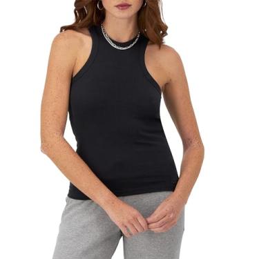 Imagem de Champion Regata, gola alta canelada, blusa feminina sem mangas, preta, Preto, XXG