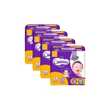 Imagem de Kit Fralda Cremer Jumbinho - Tam M - 104 fraldas/ tiras - OFERTA
