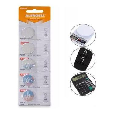Imagem de Kit 5- Bateria Cr2032 Para Chave Canivete Alarme De Carro - ALFACELL
