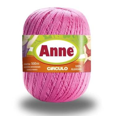 Imagem de Linha Artesanato De Costura Anne Crochê Tricot Maquina 500m, Pitaya