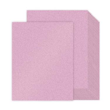 Imagem de Pikalon 30 folhas de cartolina com glitter rosa 21 x 28 cm, papel de cartão brilhante premium pesado de 230 g/m² para fazer cartões, artesanato, decoração de festa, material escolar para estudantes