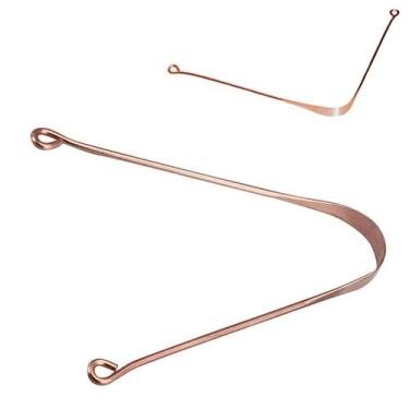 Imagem de Kit 2 Limpador e Raspador de Língua em cobre higiene oral fresca - Hom